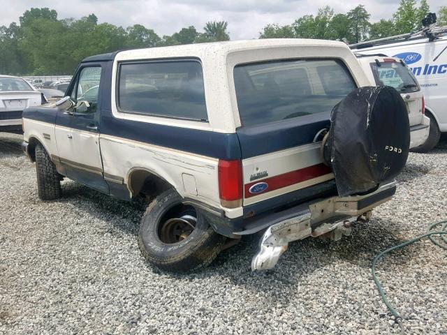 1FMEU15N8MLA00736 - 1991 FORD BRONCO U10 TWO TONE photo 3