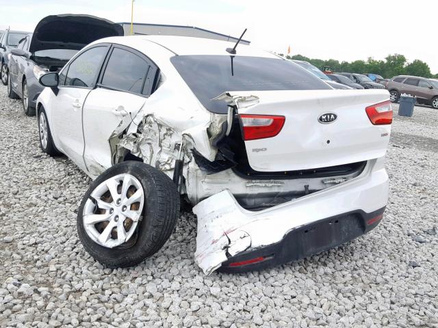 KNADM4A36C6070610 - 2012 KIA RIO LX WHITE photo 3