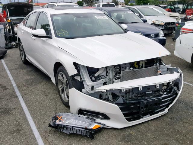 1HGCV2F56JA014799 - 2018 HONDA ACCORD EXL WHITE photo 1