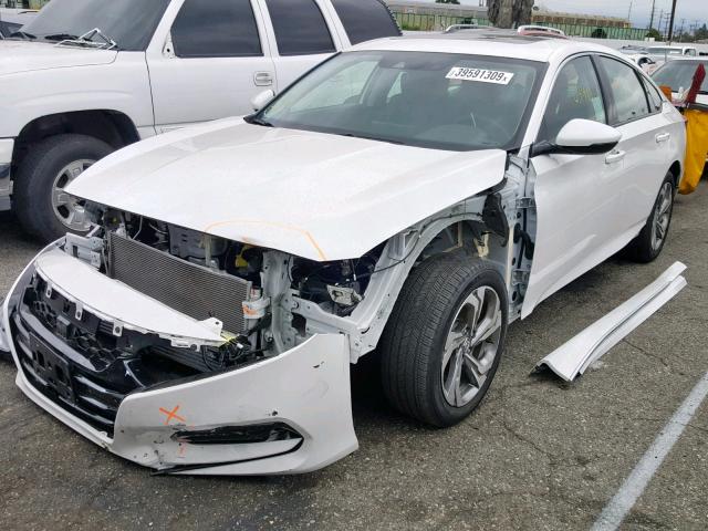 1HGCV2F56JA014799 - 2018 HONDA ACCORD EXL WHITE photo 2