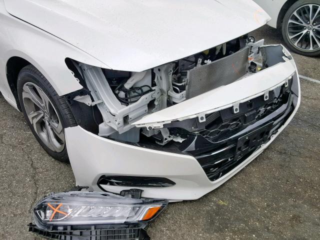 1HGCV2F56JA014799 - 2018 HONDA ACCORD EXL WHITE photo 9