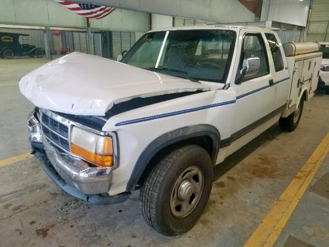 1B7GL23X0SS275482 - 1995 DODGE DAKOTA WHITE photo 2