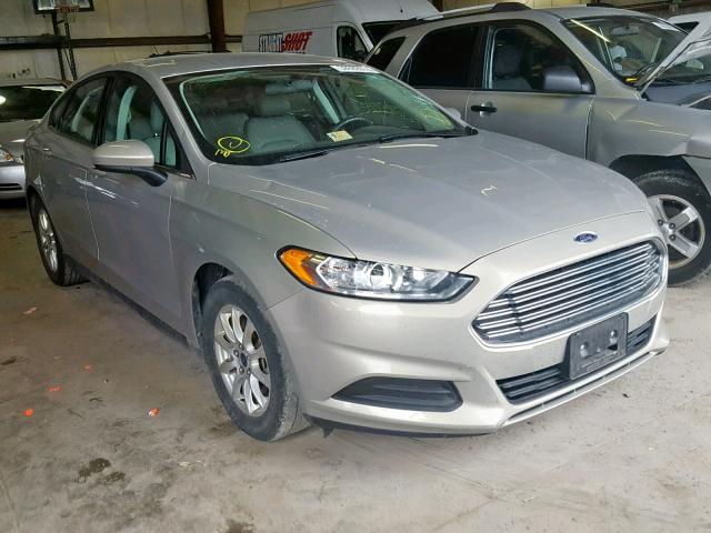 3FA6P0G72FR135181 - 2015 FORD FUSION S TAN photo 1