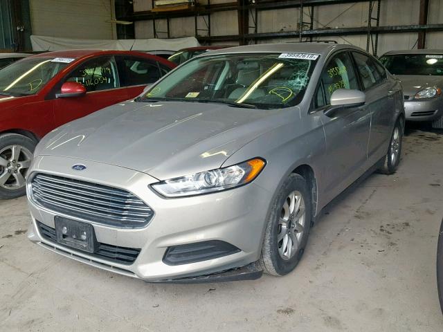 3FA6P0G72FR135181 - 2015 FORD FUSION S TAN photo 2