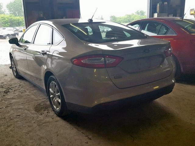 3FA6P0G72FR135181 - 2015 FORD FUSION S TAN photo 3