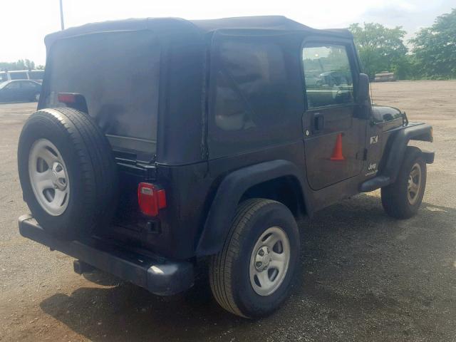 1J4FA39S14P746879 - 2004 JEEP WRANGLER X BLACK photo 4