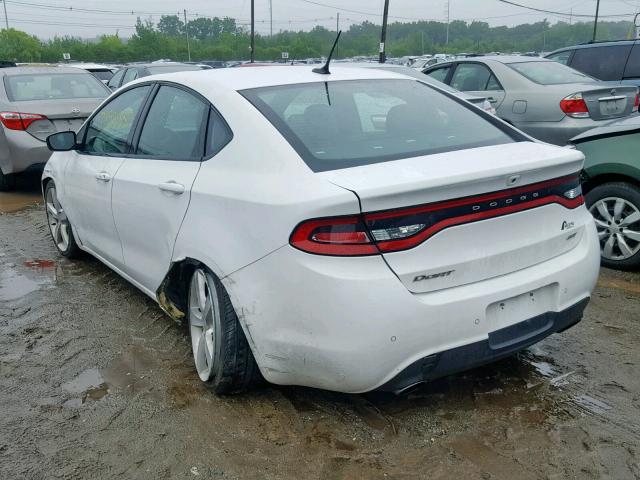 1C3CDFCB3DD341350 - 2013 DODGE DART LIMIT WHITE photo 3