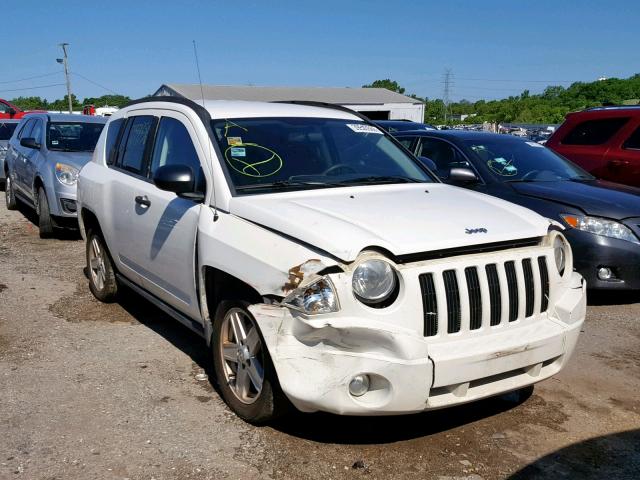 1J8FT47W47D427180 - 2007 JEEP COMPASS WHITE photo 1