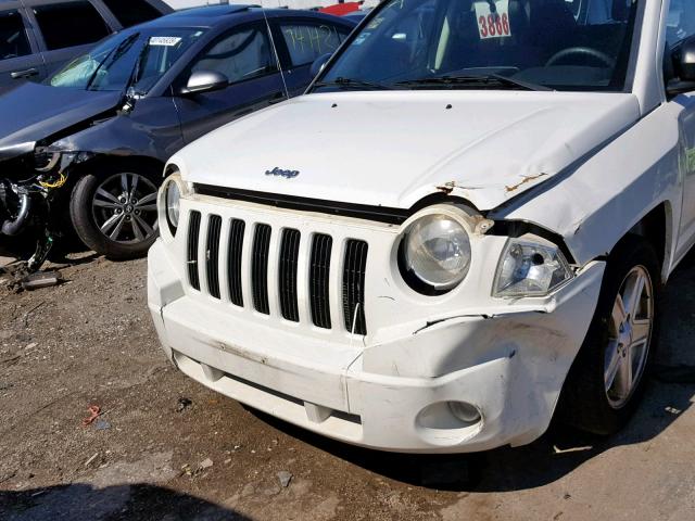 1J8FT47W47D427180 - 2007 JEEP COMPASS WHITE photo 10