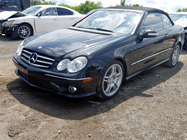 WDBTK72F28T098698 - 2008 MERCEDES-BENZ CLK 550 BLACK photo 2