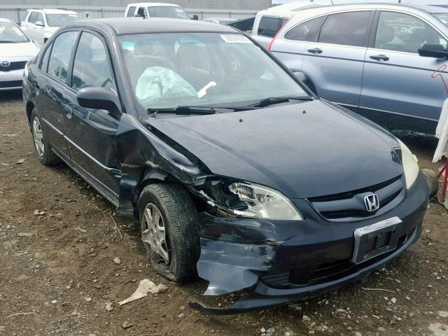 1HGES16485L007222 - 2005 HONDA CIVIC DX BLACK photo 1