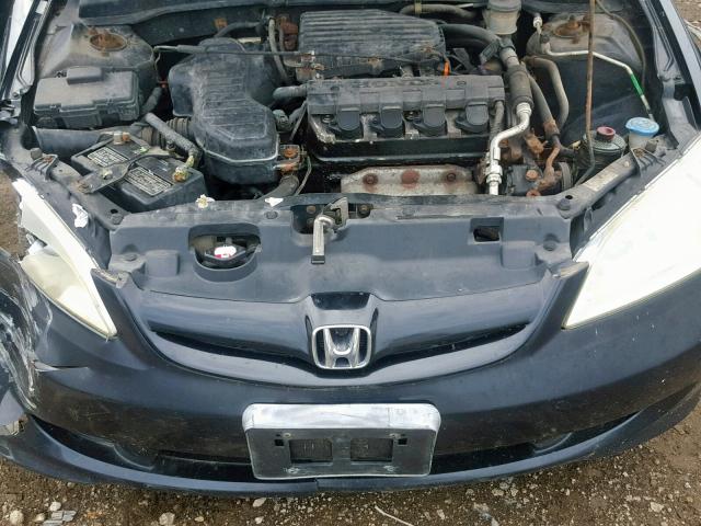 1HGES16485L007222 - 2005 HONDA CIVIC DX BLACK photo 7