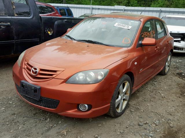 JM1BK343051331073 - 2005 MAZDA 3 HATCHBAC ORANGE photo 2