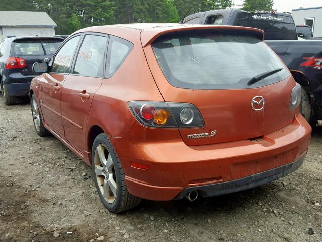 JM1BK343051331073 - 2005 MAZDA 3 HATCHBAC ORANGE photo 3