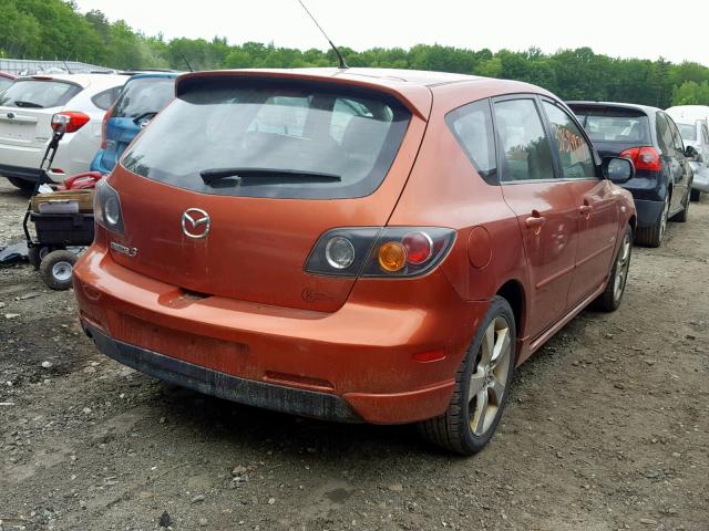 JM1BK343051331073 - 2005 MAZDA 3 HATCHBAC ORANGE photo 4