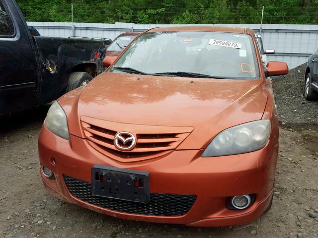 JM1BK343051331073 - 2005 MAZDA 3 HATCHBAC ORANGE photo 9