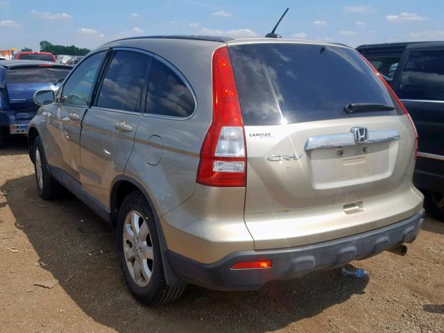 JHLRE38777C028532 - 2007 HONDA CR-V EXL GOLD photo 3