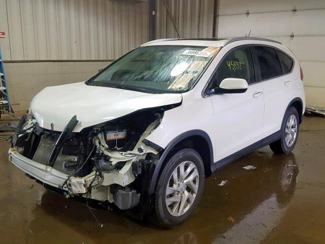 5J6RM4H77FL062839 - 2015 HONDA CR-V EXL WHITE photo 2