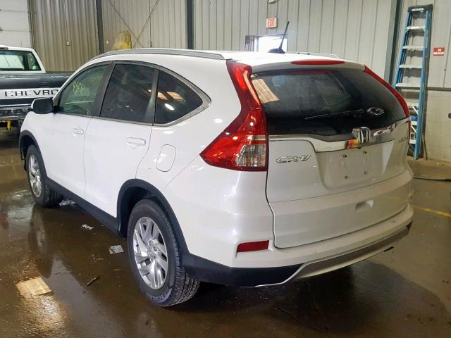 5J6RM4H77FL062839 - 2015 HONDA CR-V EXL WHITE photo 3