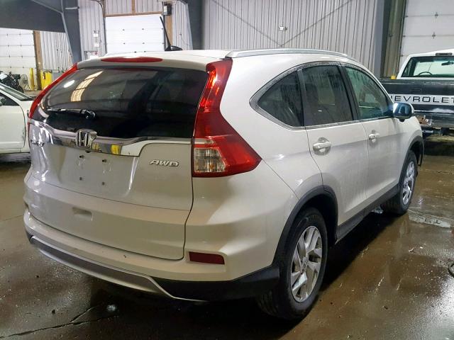 5J6RM4H77FL062839 - 2015 HONDA CR-V EXL WHITE photo 4