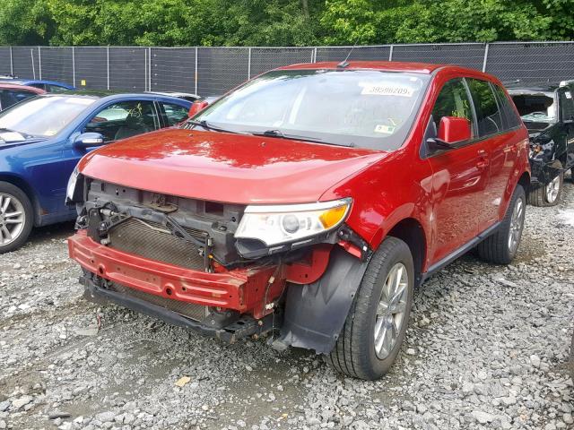 2FMDK3KC4BBA82364 - 2011 FORD EDGE LIMIT RED photo 2