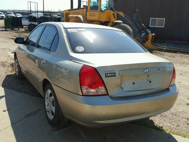 KMHDN46DX5U195511 - 2005 HYUNDAI ELANTRA GL GOLD photo 3