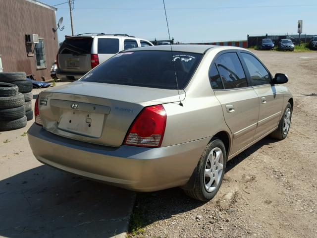 KMHDN46DX5U195511 - 2005 HYUNDAI ELANTRA GL GOLD photo 4