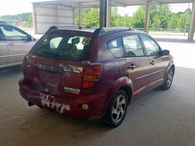 5Y2SN62L83Z437782 - 2003 PONTIAC VIBE GT BURGUNDY photo 4