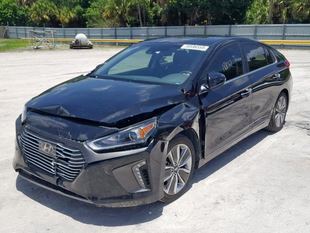 KMHC05LC2JU065504 - 2018 HYUNDAI IONIQ LIMI BLACK photo 2