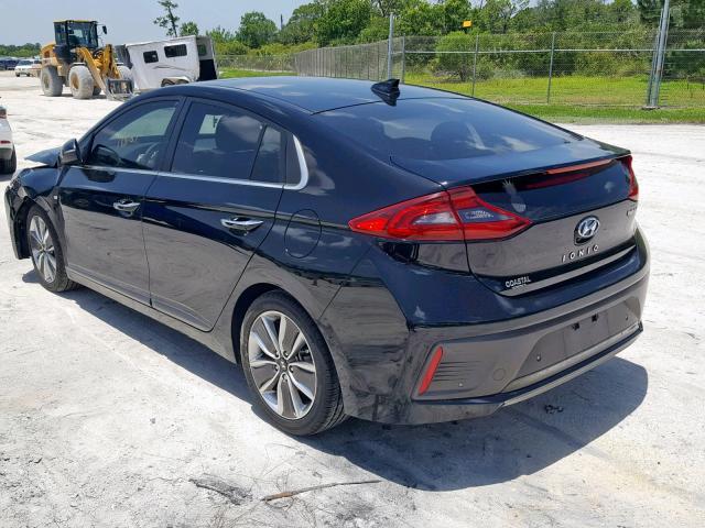 KMHC05LC2JU065504 - 2018 HYUNDAI IONIQ LIMI BLACK photo 3