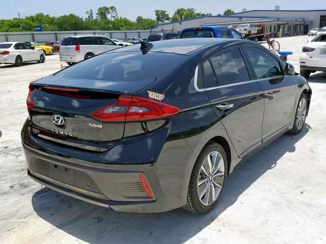 KMHC05LC2JU065504 - 2018 HYUNDAI IONIQ LIMI BLACK photo 4