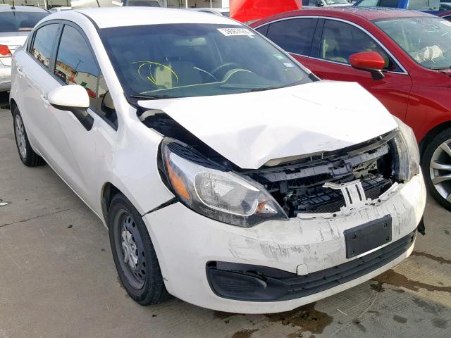 KNADM4A34D6285985 - 2013 KIA RIO LX WHITE photo 1