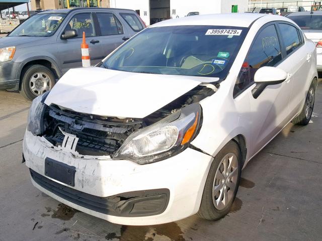 KNADM4A34D6285985 - 2013 KIA RIO LX WHITE photo 2