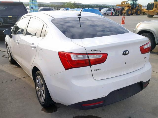 KNADM4A34D6285985 - 2013 KIA RIO LX WHITE photo 3