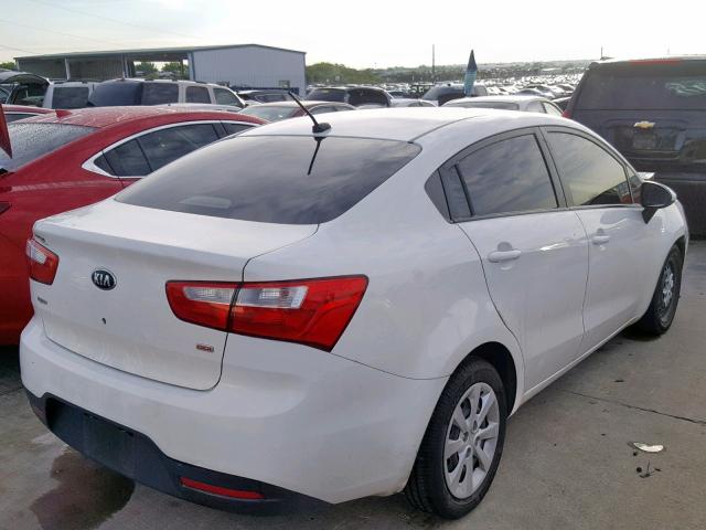 KNADM4A34D6285985 - 2013 KIA RIO LX WHITE photo 4