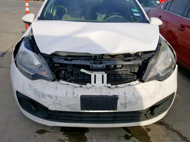 KNADM4A34D6285985 - 2013 KIA RIO LX WHITE photo 9