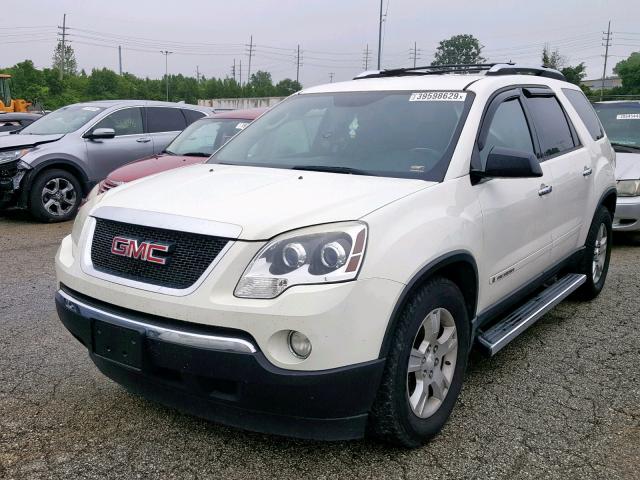 1GKEV13707J107502 - 2007 GMC ACADIA SLE WHITE photo 2