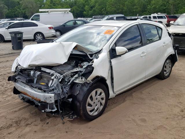 JTDKDTB36F1578595 - 2015 TOYOTA PRIUS C WHITE photo 2