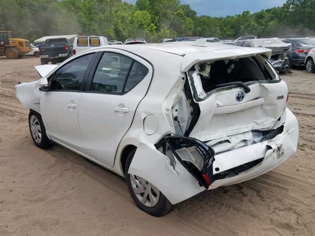 JTDKDTB36F1578595 - 2015 TOYOTA PRIUS C WHITE photo 3