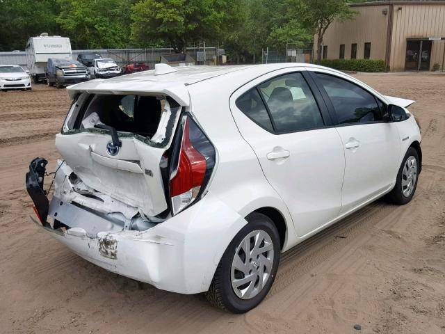 JTDKDTB36F1578595 - 2015 TOYOTA PRIUS C WHITE photo 4