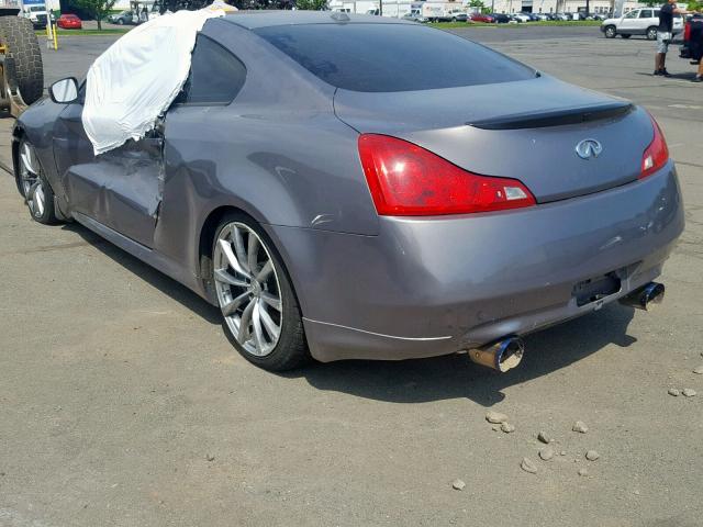 JNKCV64E08M111934 - 2008 INFINITI G37 BASE GRAY photo 3