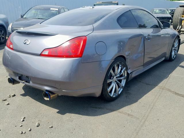 JNKCV64E08M111934 - 2008 INFINITI G37 BASE GRAY photo 4