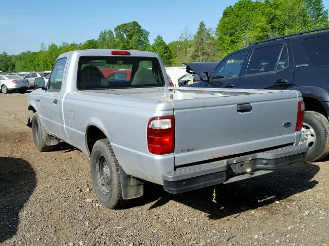 1FTYR10U31PA57075 - 2001 FORD RANGER SILVER photo 3