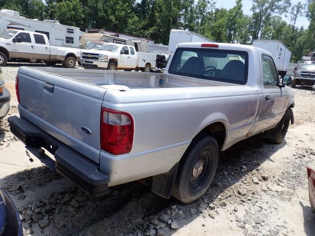 1FTYR10U31PA57075 - 2001 FORD RANGER SILVER photo 4