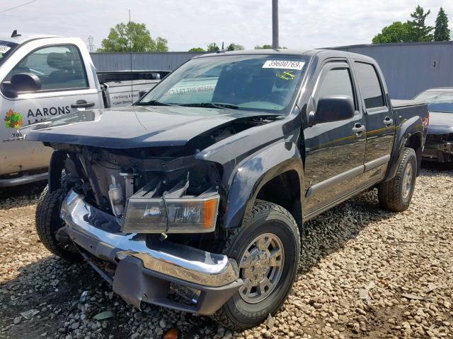 1GCDT13E588157896 - 2008 CHEVROLET COLORADO BLACK photo 2