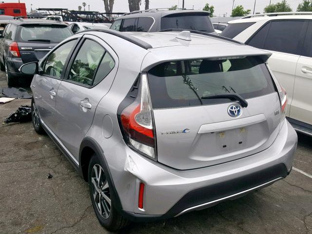 JTDKDTB33K1621574 - 2019 TOYOTA PRIUS C SILVER photo 3