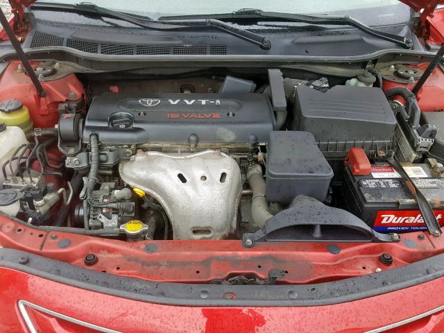 4T1BE46K27U177531 - 2007 TOYOTA CAMRY NEW RED photo 7
