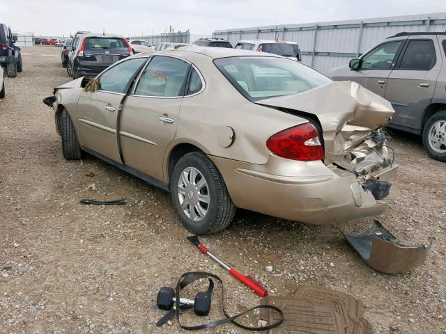 2G4WC532251300920 - 2005 BUICK LACROSSE C GOLD photo 3