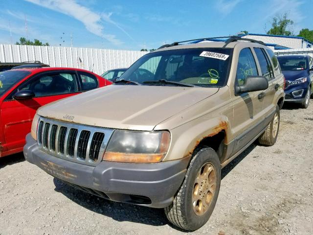 1J4GW48S11C713607 - 2001 JEEP GRAND CHER TAN photo 2