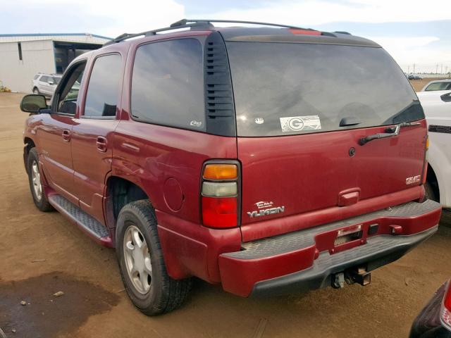 1GKEK63U46J120375 - 2006 GMC YUKON DENA MAROON photo 3